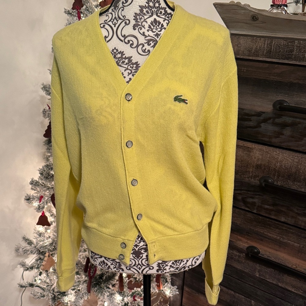 VINTAGE LOVERS 🥰🥰 RARE FIND Lacoste Women's Lemon Cardigan WITH ORIGINAL TAG!